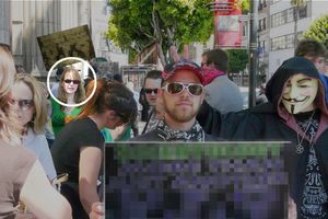 In 2008, Claire Headley participated in an Anonymous hate rally in Los Angeles.