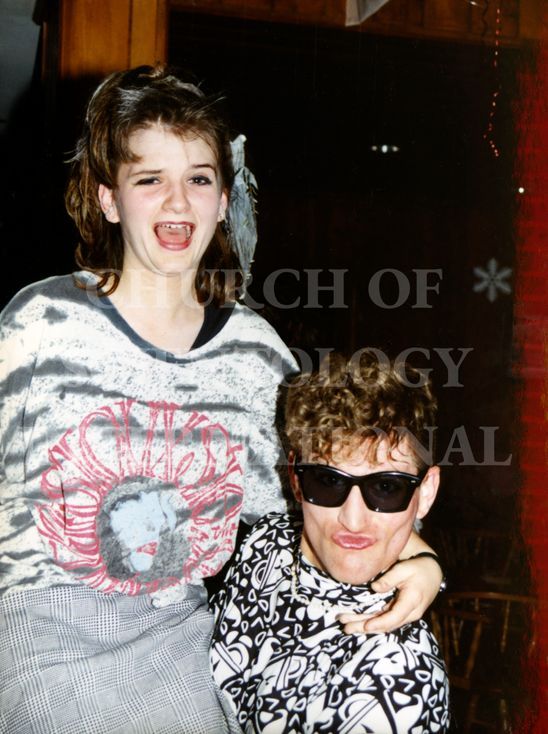 Marc clowning around at a costume party with his sister, Stephanie, at Golden Era