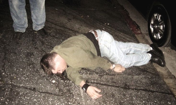 Marc Headley, dead drunk, in a photo he posted five months after leaving the Church
